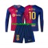 Camisola FC Barcelona Lionel Messi 10 Criança Equipamento Primeiro 2024-2025 Manga Comprida